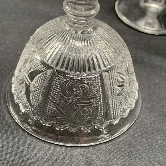 Vintage Duncan and Miller Cordials Clear Sandwich Glass Port Sherry Wine Stems - Picture 7 of 9